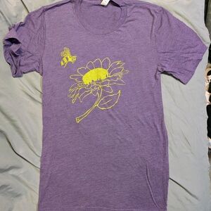 Bella Canvas Lavender Tee with Yellow Floral Graphic